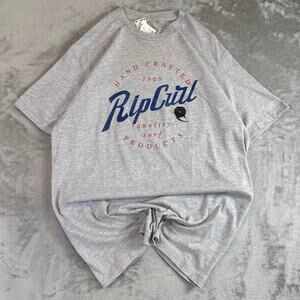 NWT New Rip Curl Graphic T Shirt Mens Large Gray Surf Logo Short Sleeve